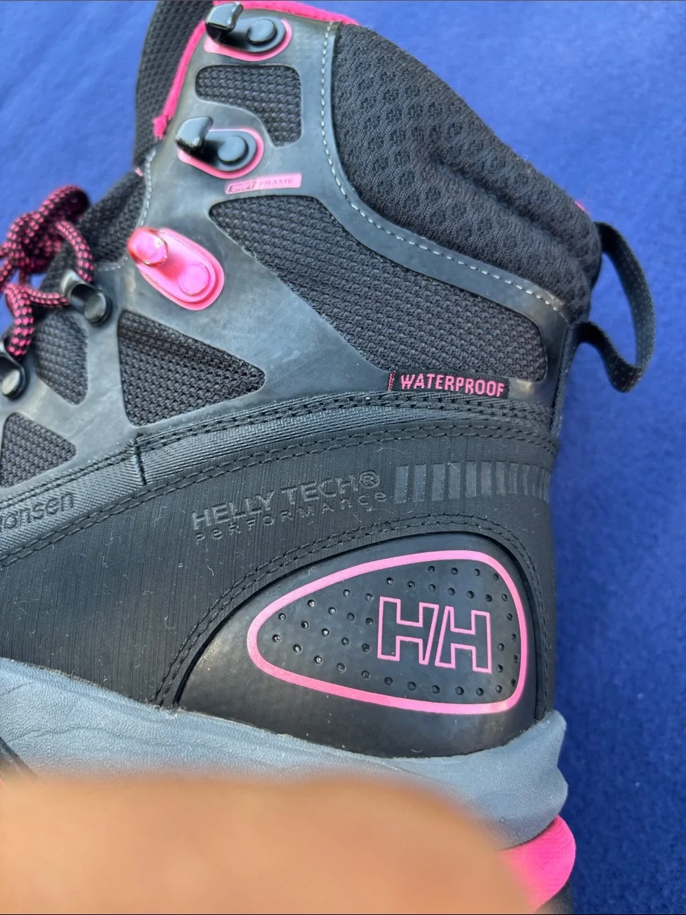 Helly Hansen Black and Pink Women's Waterproof Hiking Boots.ODIN
